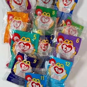 1998 McDonald’s Ty Teenie Beanie Babies COMPLETE SET 1–12 Sealed NIP